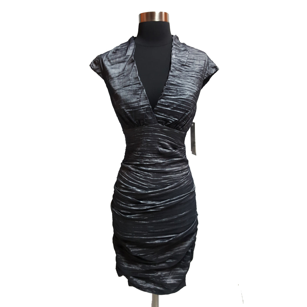 Nicole Miller Metallic Ruched Dress ...